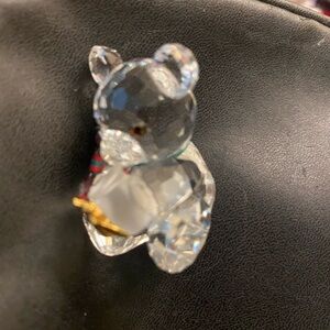 Swarovski Charming Crystal Kris Bear with Honey Pot.